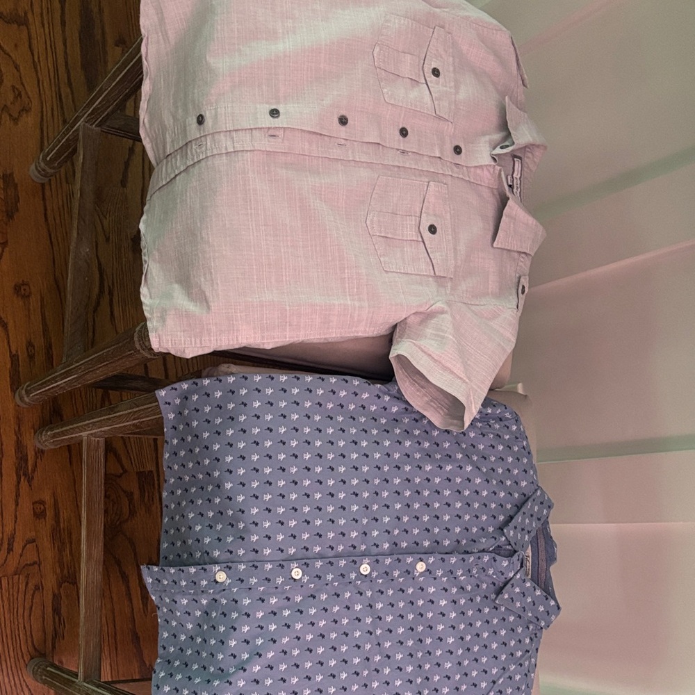 Original Penguin by Unsing wear Blue Patterned penguins and gray pd&co button up